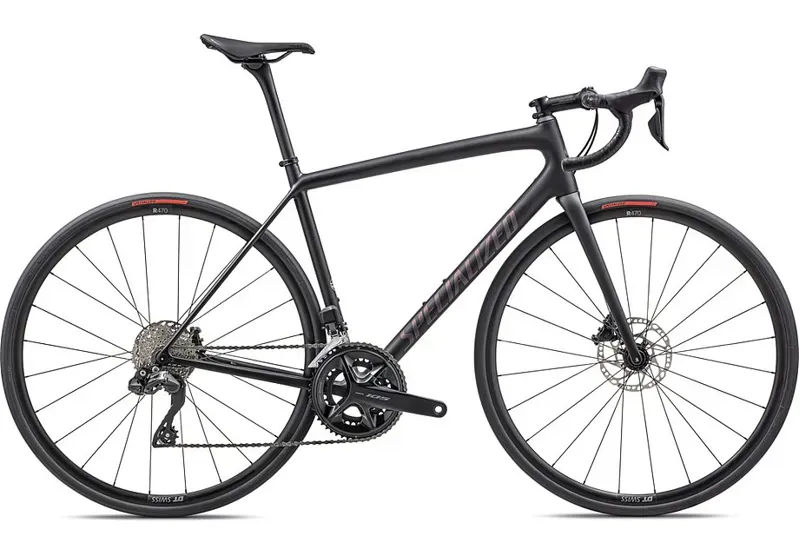 Specialized Aethos Comp Shim 105 Di2 Road Bike in Carbon/Abalone over Carbon