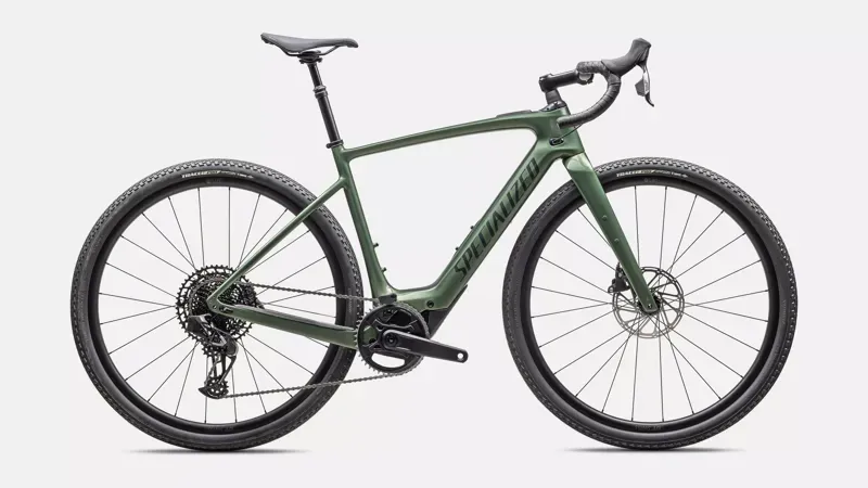 Specialized Turbo Creo 2 Comp E-Road Bike In Cypress Metallic/Black Liquid Metal