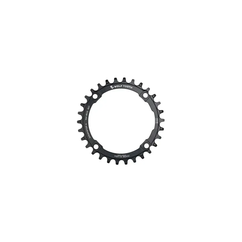 Wolf Tooth 104 BCD Chainring - 36t 104 BCD 4-Bolt Drop-Stop B Black