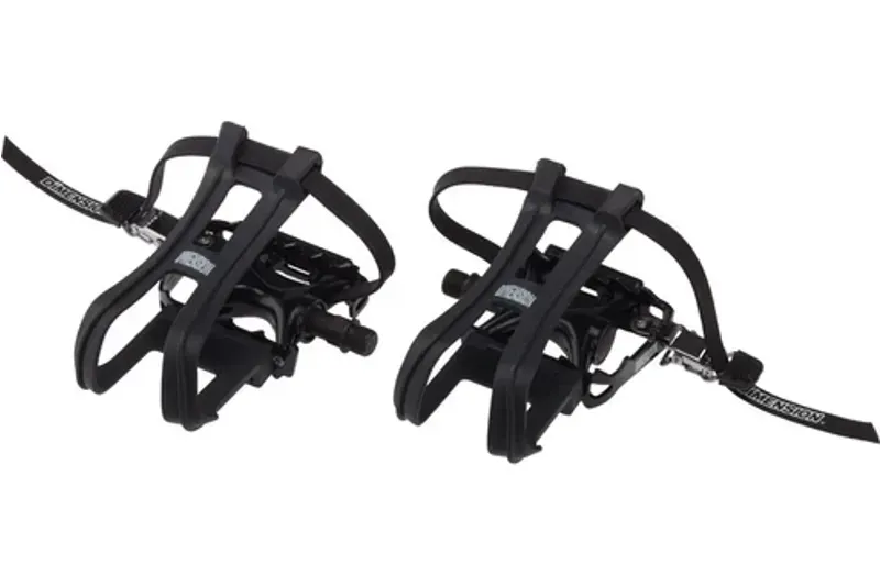 Dimension Compe Pedals/Toe Clip Combo in Black