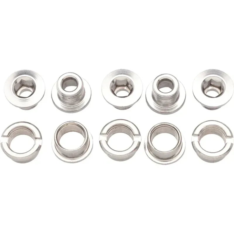 Problem Solvers Single Chromoly Chainring Bolts in Silver