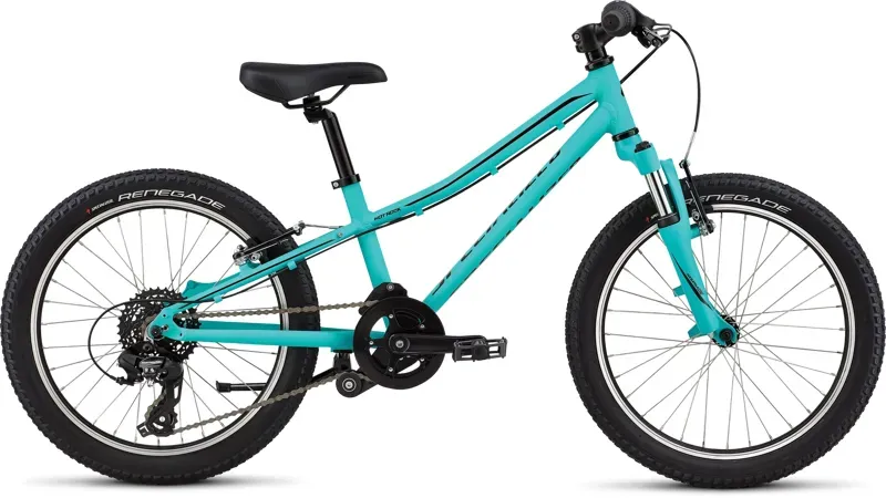 Specialized Hotrock 20-inch Kids Bike in Acid Mint/Black-1