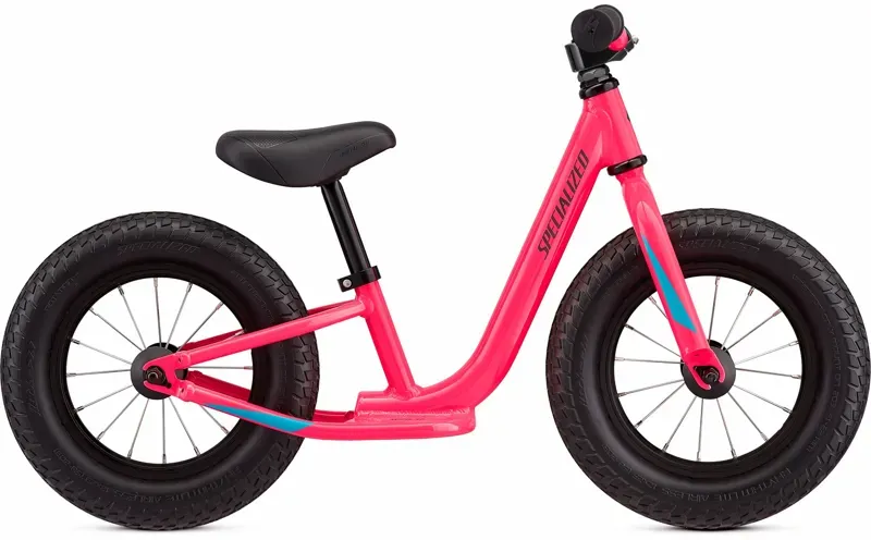 Specialized 2022 Hotwalk Kids Bike In Acid Pink/Nice Blue/Black Reflective
